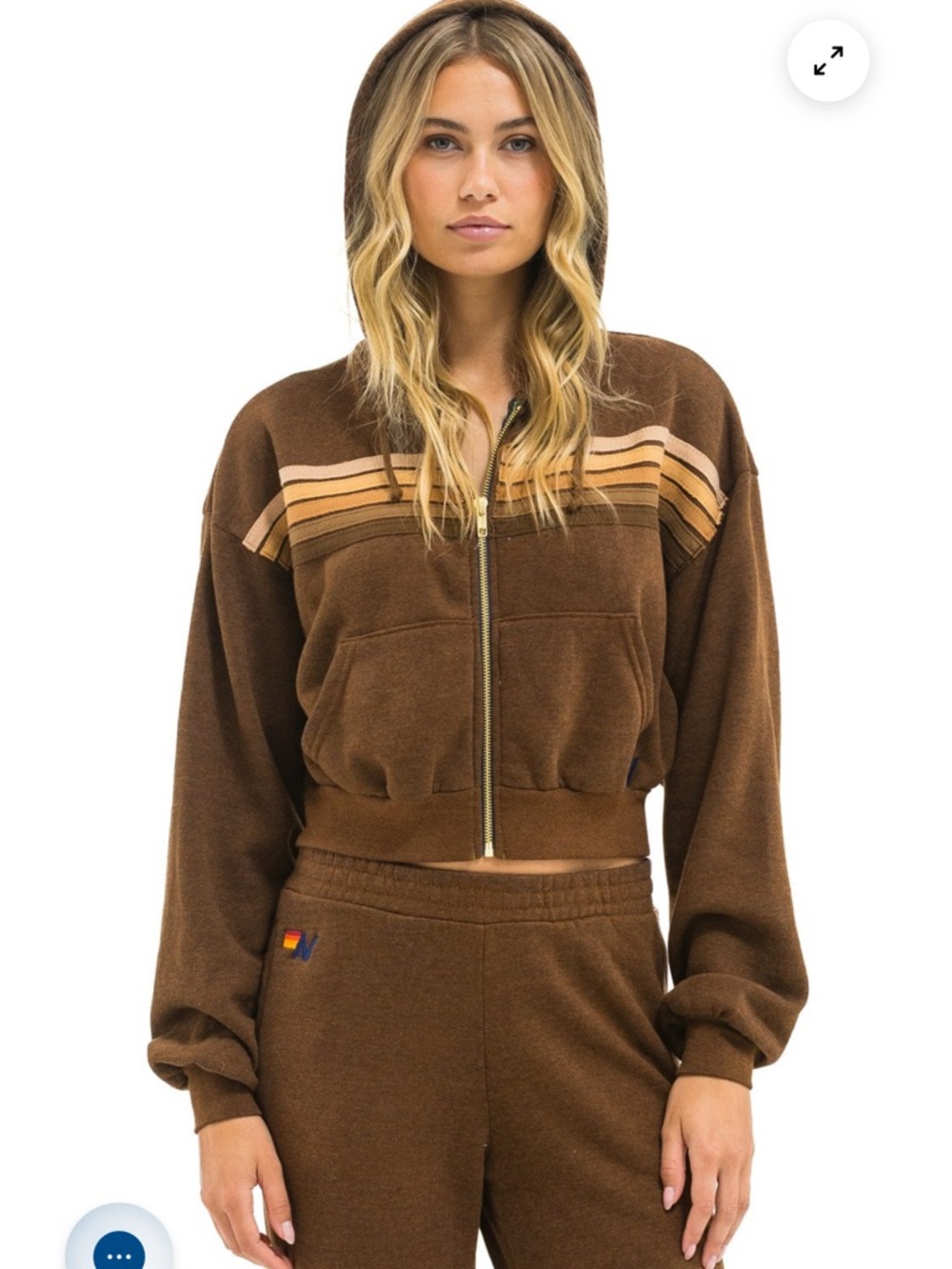Large 5 STRIPE CROPPED ZIP HOODIE RELAXED - CHOCOLATE // ESPRESSO
$ 196.00 MSRP